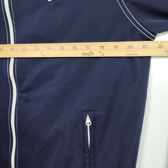 American Eagle Full-Zip Jacket Men's M Navy Blue Varsity-Style Logo Long Sleeves - Picture 4 of 10